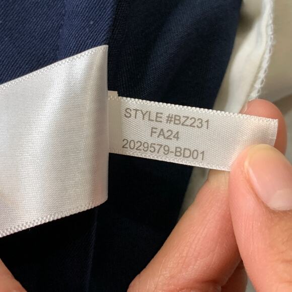 J Crew Pants Mens 31 Navy Cotton Blend Straight TruTemp365 Chino Flex Stretch - Picture 10 of 13